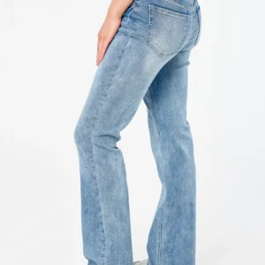 Tattoo "Amelia" Sky-Blue Mid-Rise Bootcut Jean