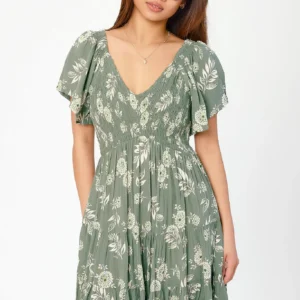 Small Floral Smocked Babydoll Dress