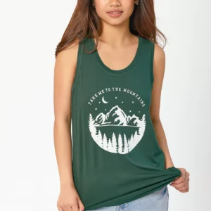 "Take me to the Mountains" Sleeveless Scoop-Neck Tank