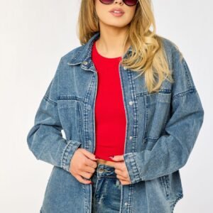 Ashley Vintage Charm Steel Blue Shacket