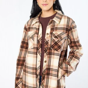 Addison Plaid Polar Fleece Shacket