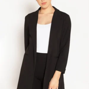 Longline Blazer with Roll-Up Sleeves