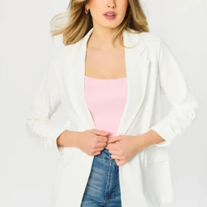 Contour Stretch Crepe Open Blazer